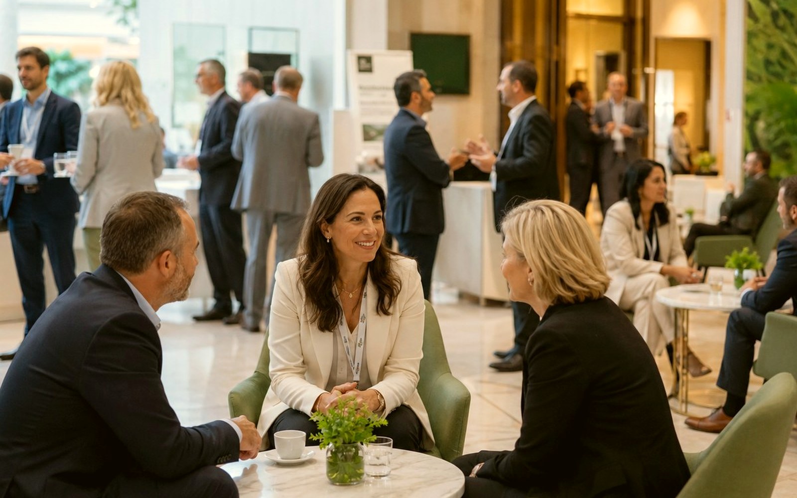 People discussing a professional event plan